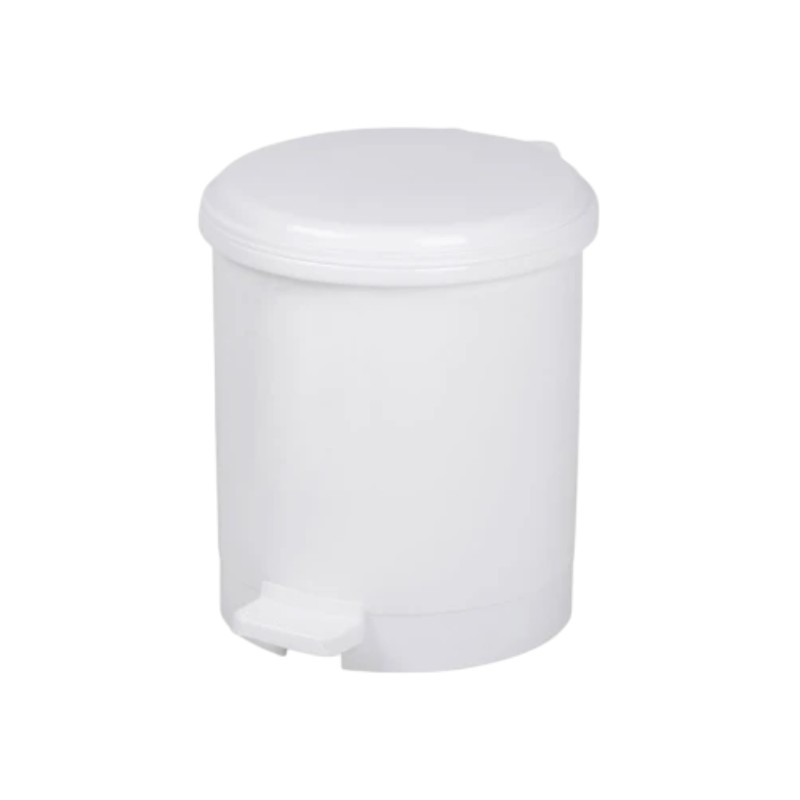 Ronde pedaalemmer - wit - 6L